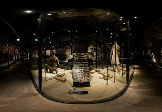 Terracotta Army at Östasiatiska museum, Stone armour and helmet